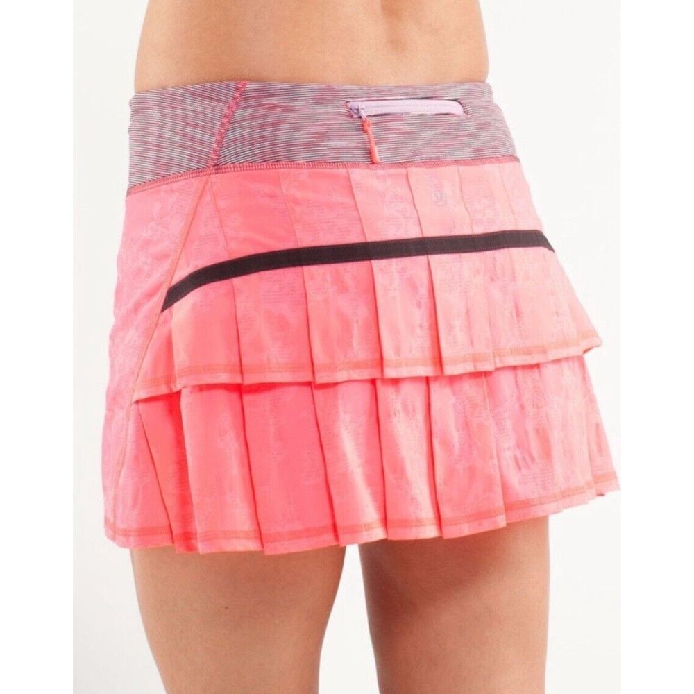 Lululemon $125 Women's Pace Setter Pleated Skirt Solid Floral Size 2